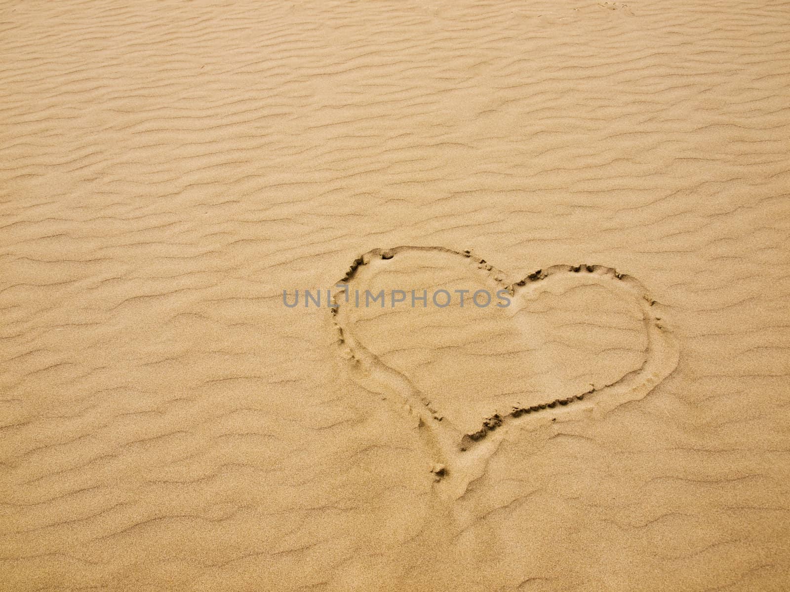 Heart in the Sand on a Sunny Day by Frankljunior