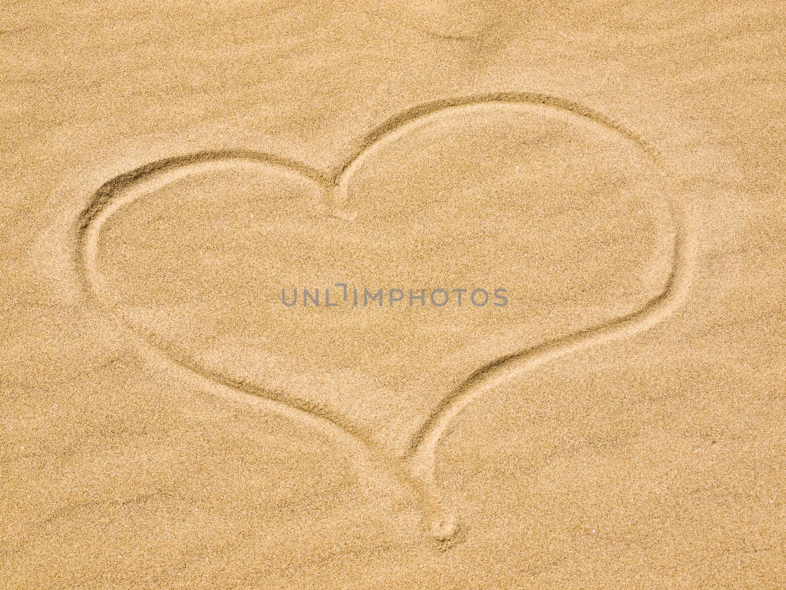 Heart in the Sand on a Sunny Day by Frankljunior