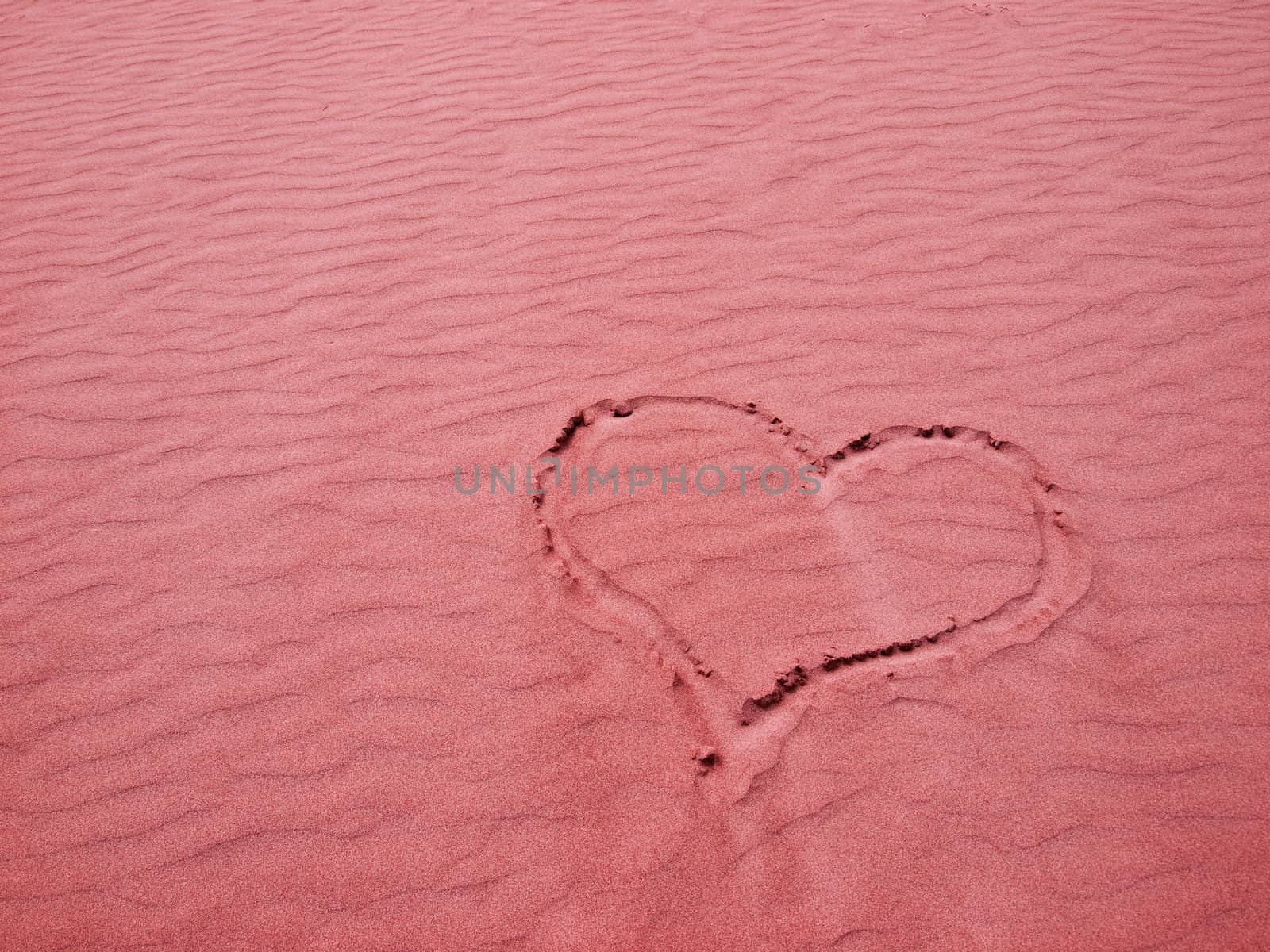 Heart in the Sand on a Sunny Day by Frankljunior