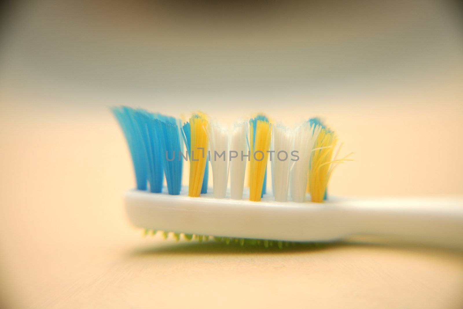 macro shot of a tooth brush by haiderazim