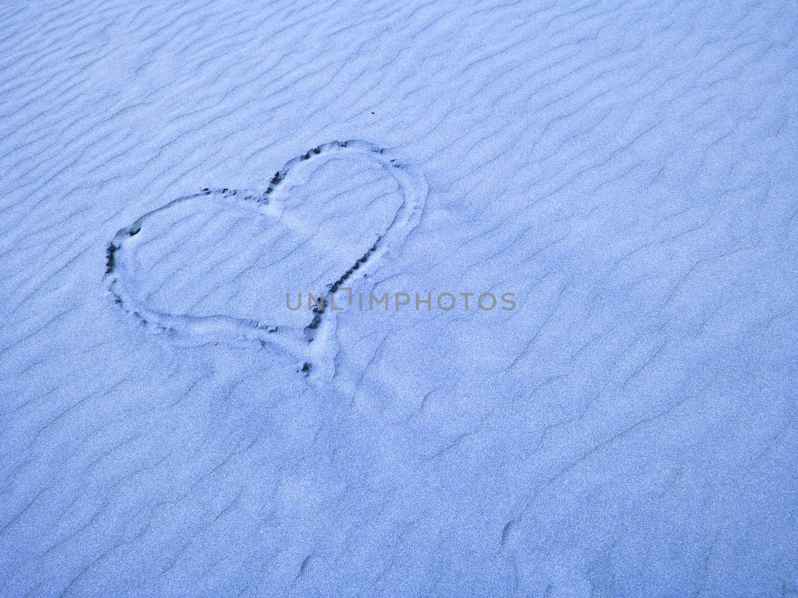 Heart in the Sand on a Sunny Day by Frankljunior