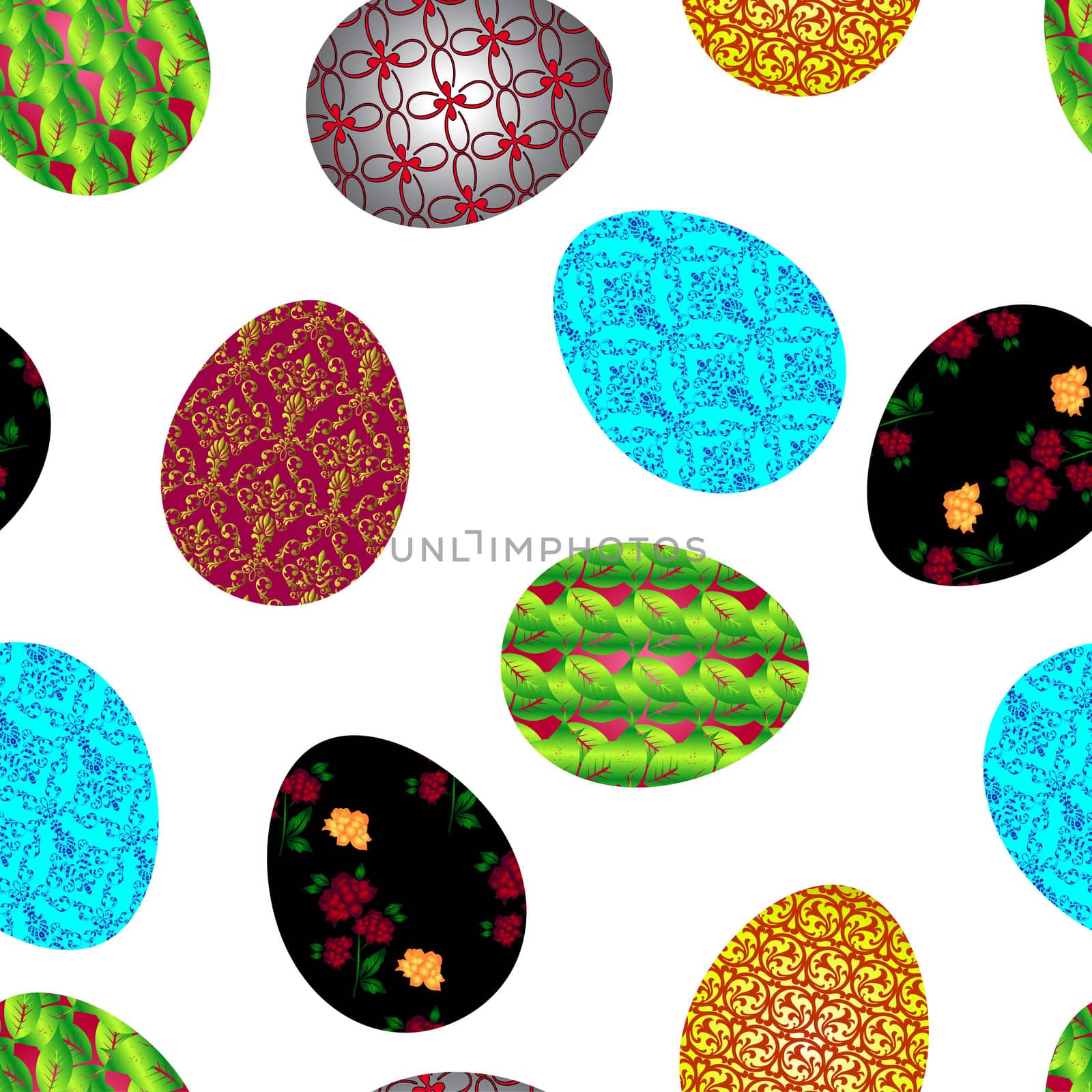 Seamless wallpaper with easter eggs