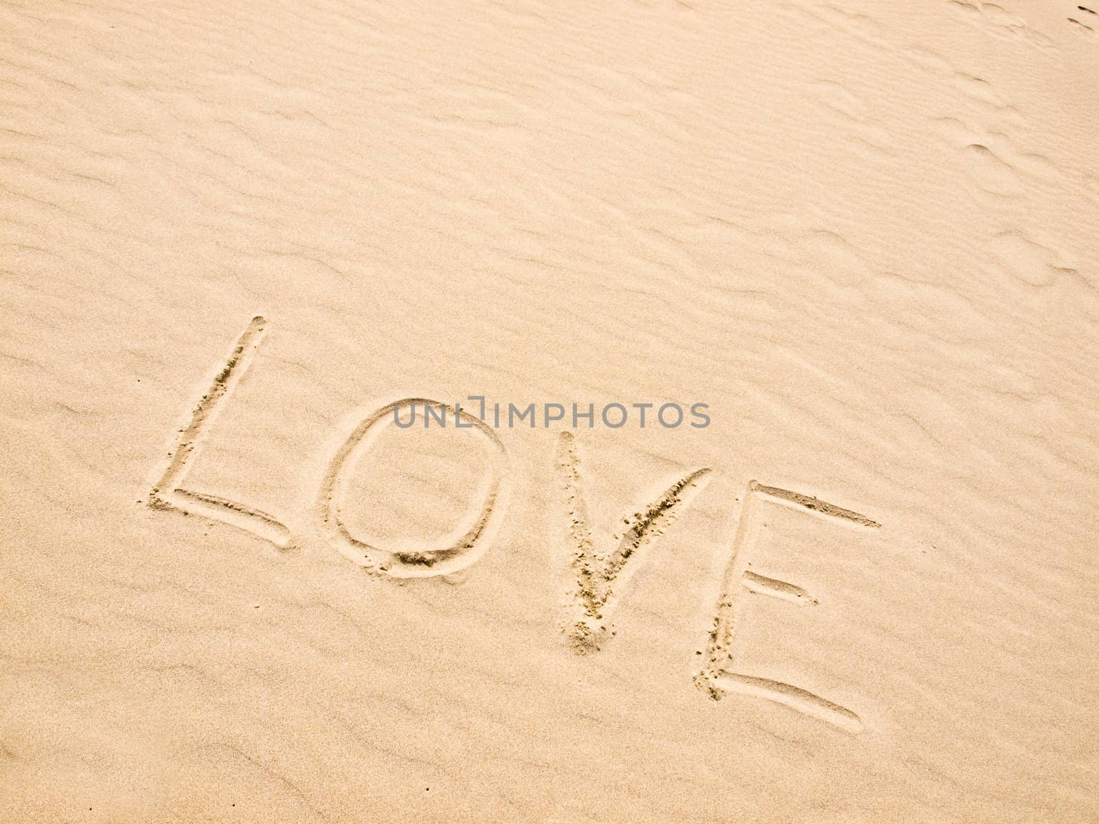 Love Written in the Sand on a Sunny Day by Frankljunior