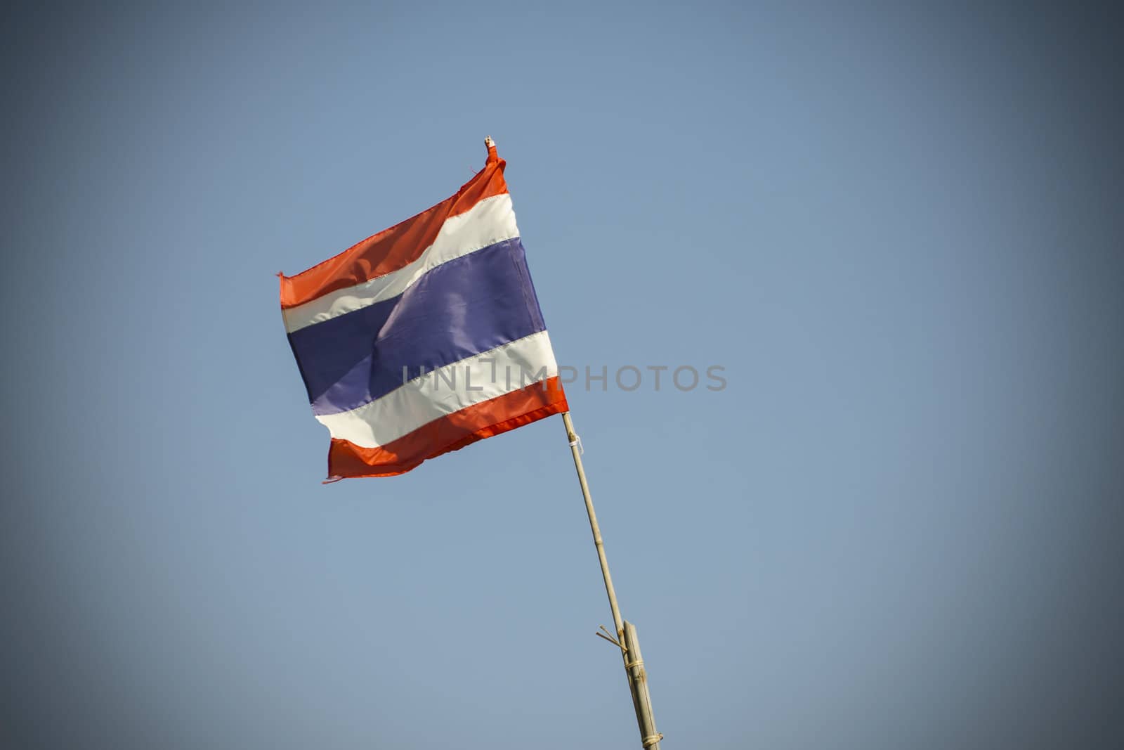 Thailand flag  on blue sky