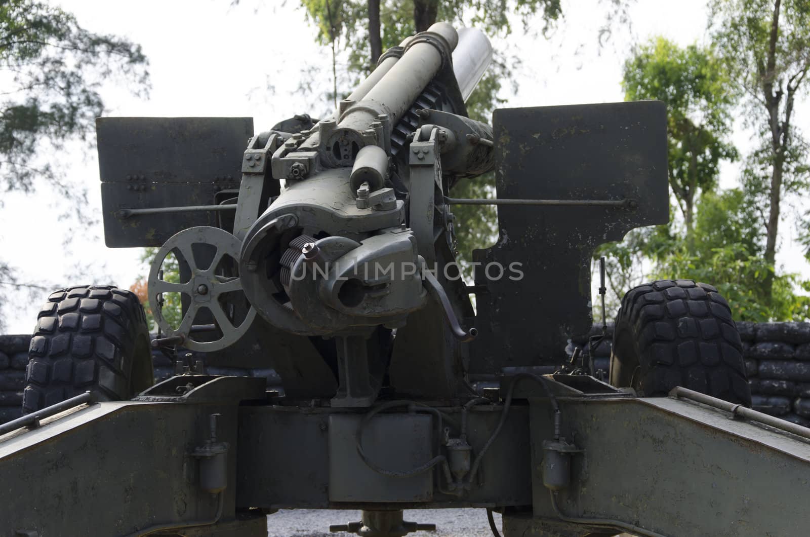 Old grand cannon on Itthi quater Khaoko national park  The royal Thai military