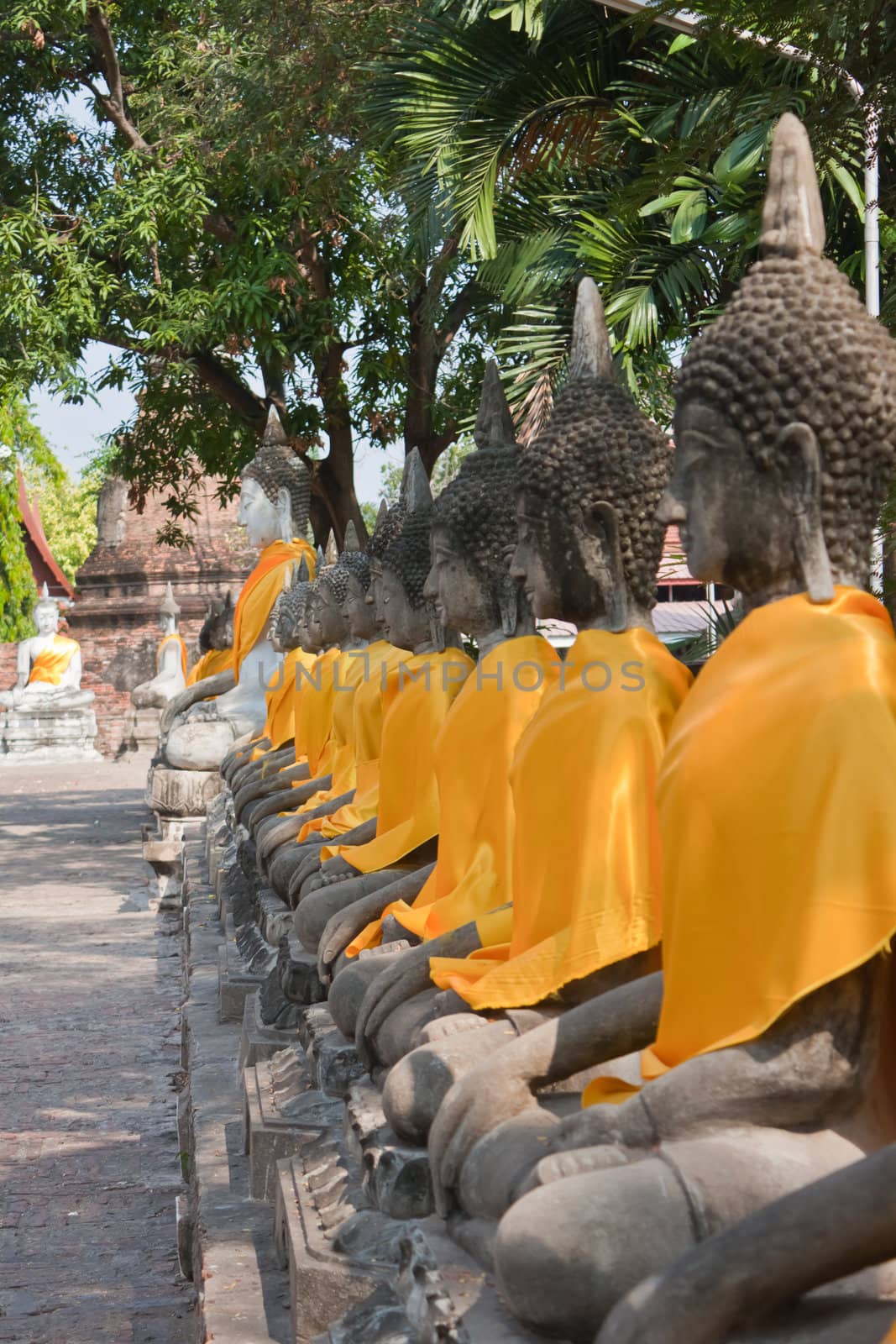 Buddha at Watyaichaimongkol Ayutthaya Province,Thailand