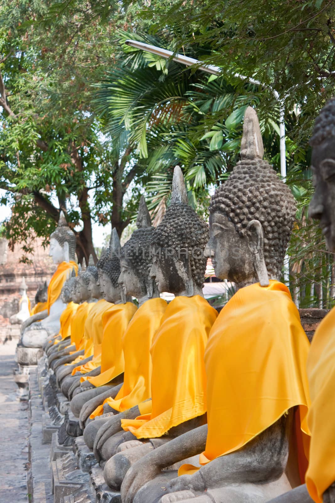 Buddha at Watyaichaimongkol Ayutthaya Province,Thailand by nikky1972