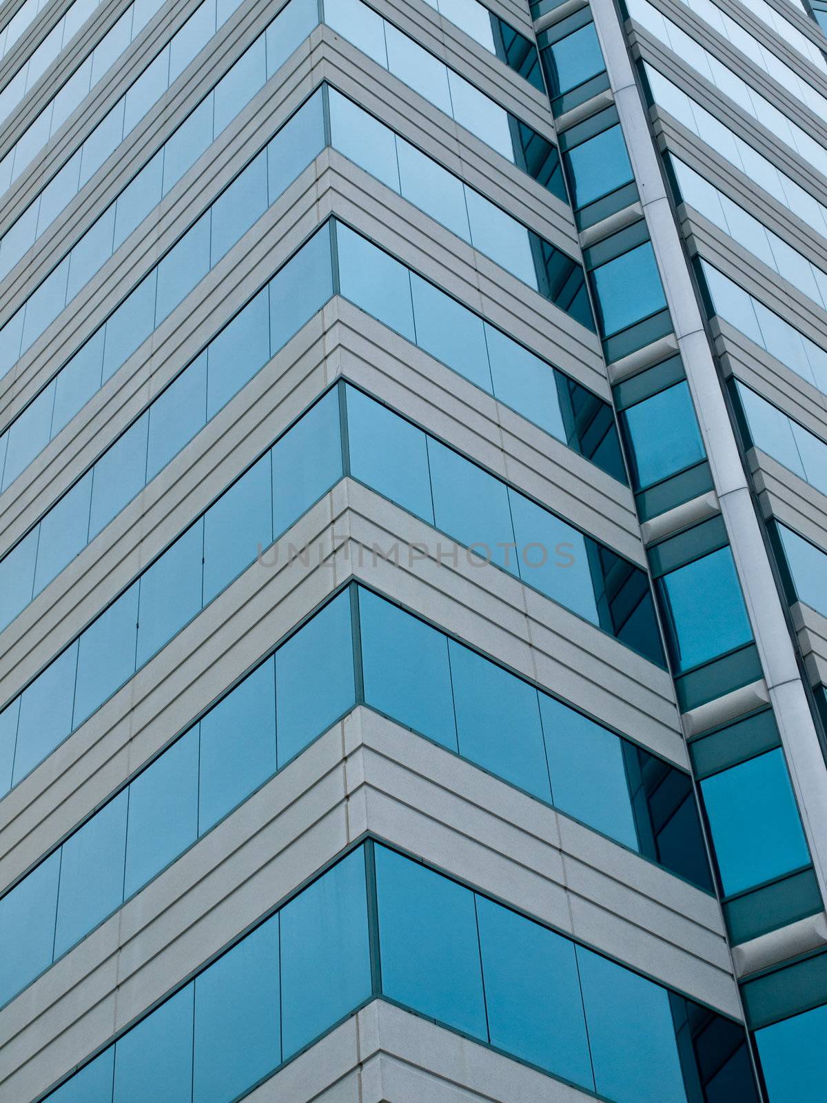 A Highrise Office Building made of Concrete and Glass