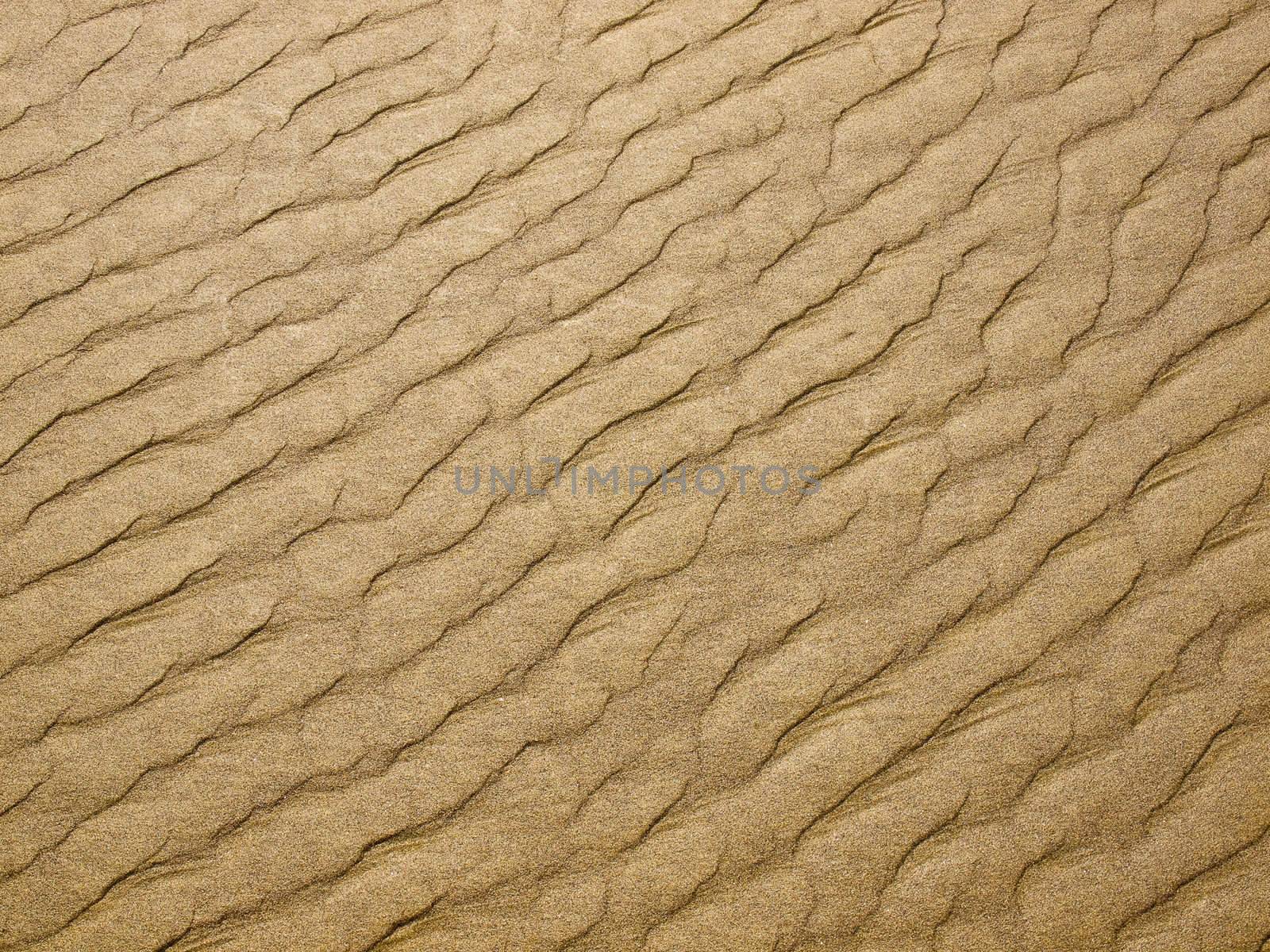 Abstract background of sand ripples at the beach 