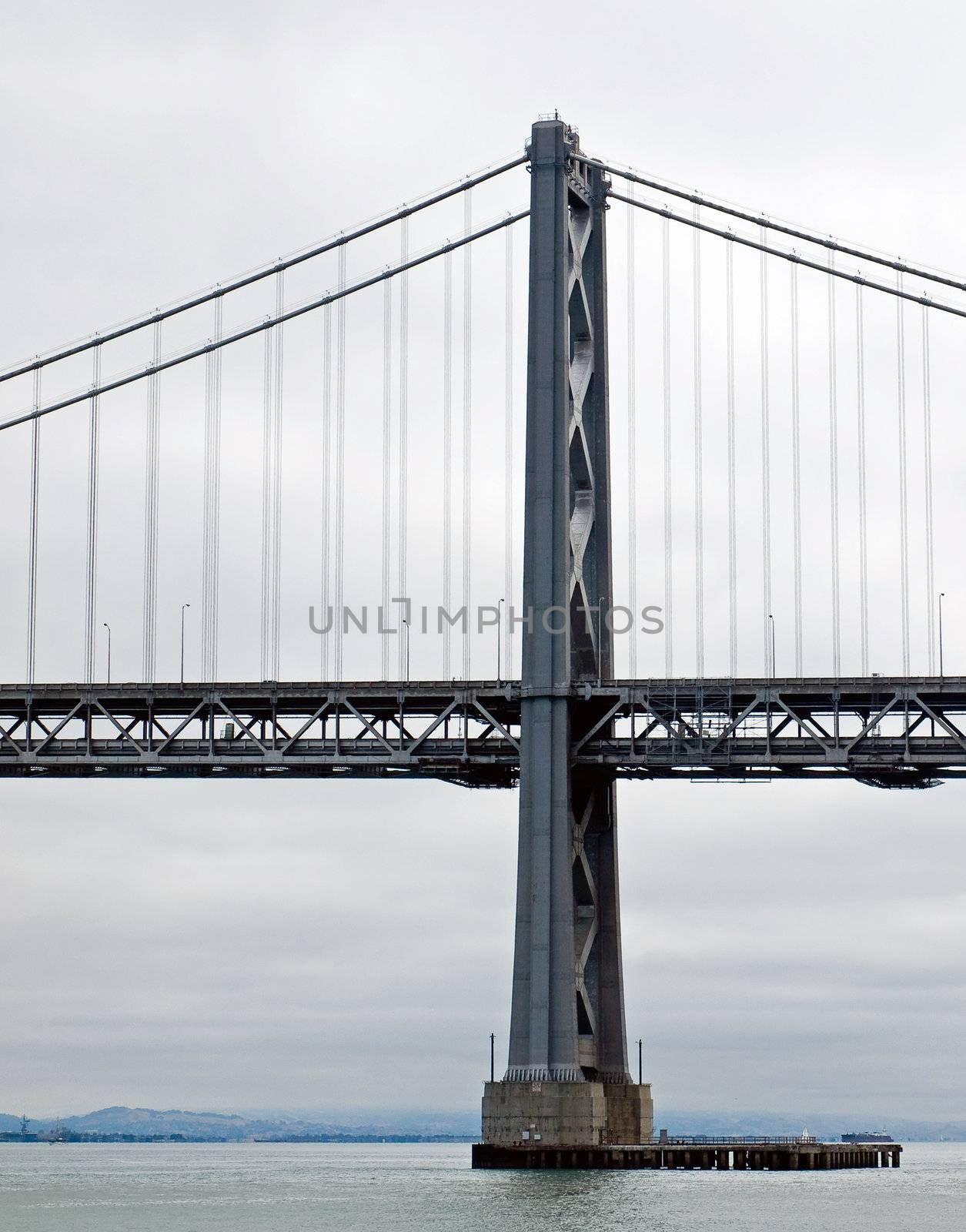 San Francisco Bay Bridge on a Cloudy Day