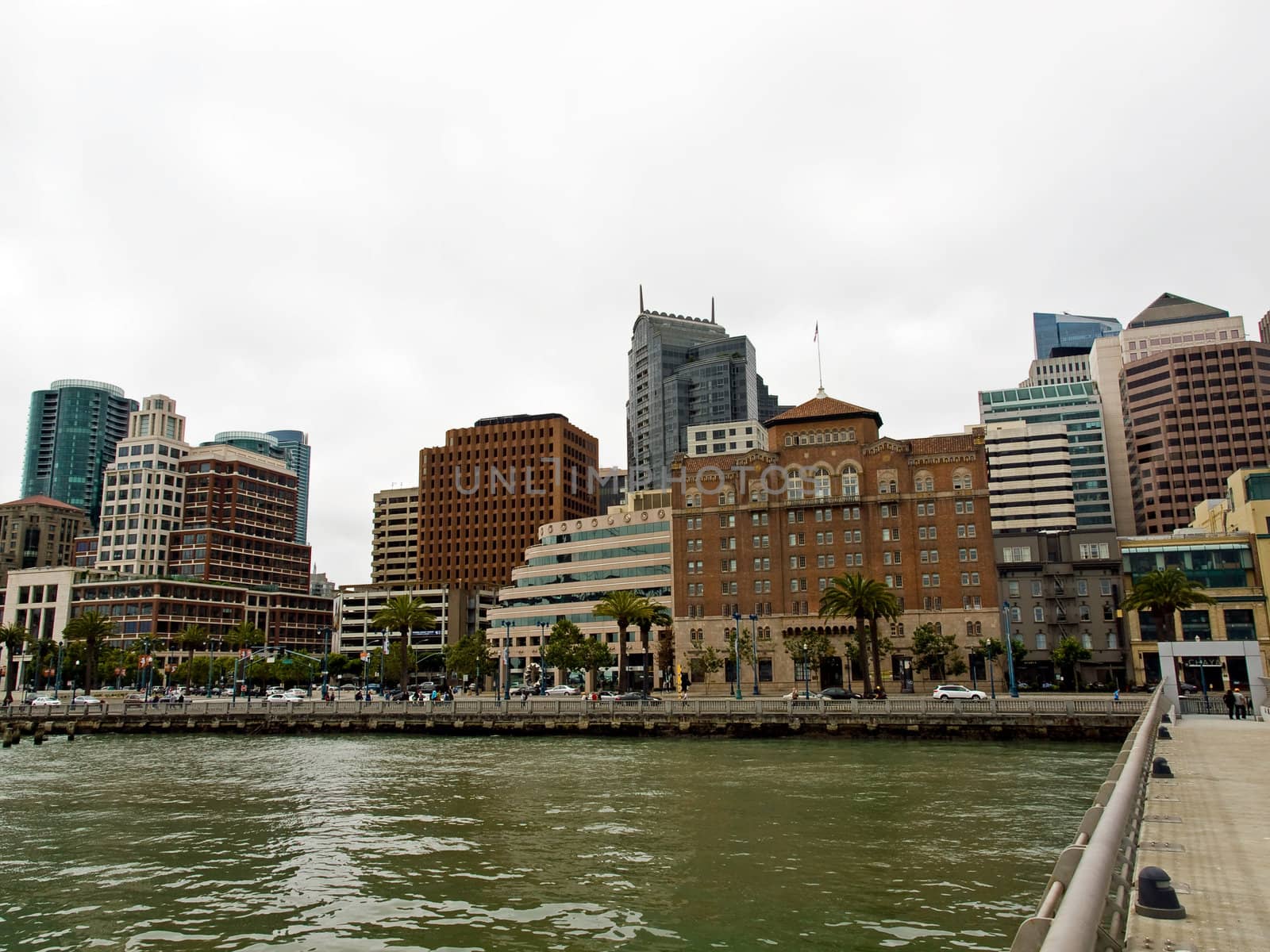San Francisco as Seen from a Pier on a Cloudy Day