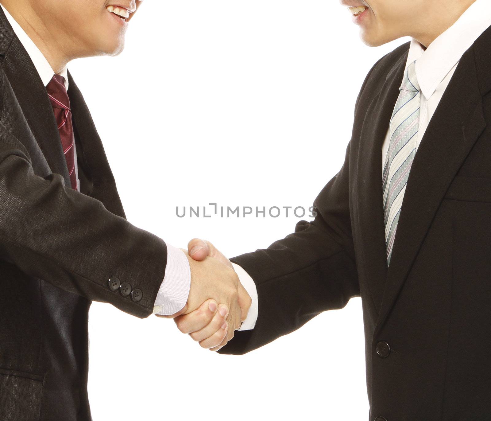 Two businessmen shaking hands