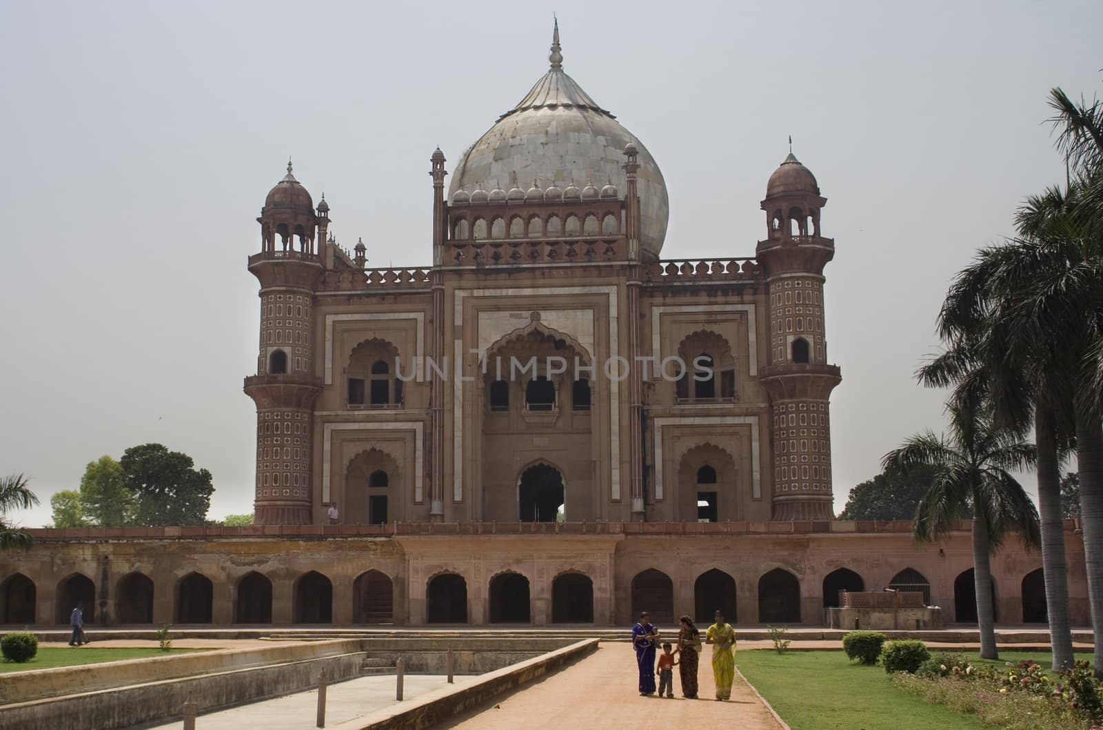 Safdarjung's Tomb, Landmark  in Delhi India, with Women with Saris