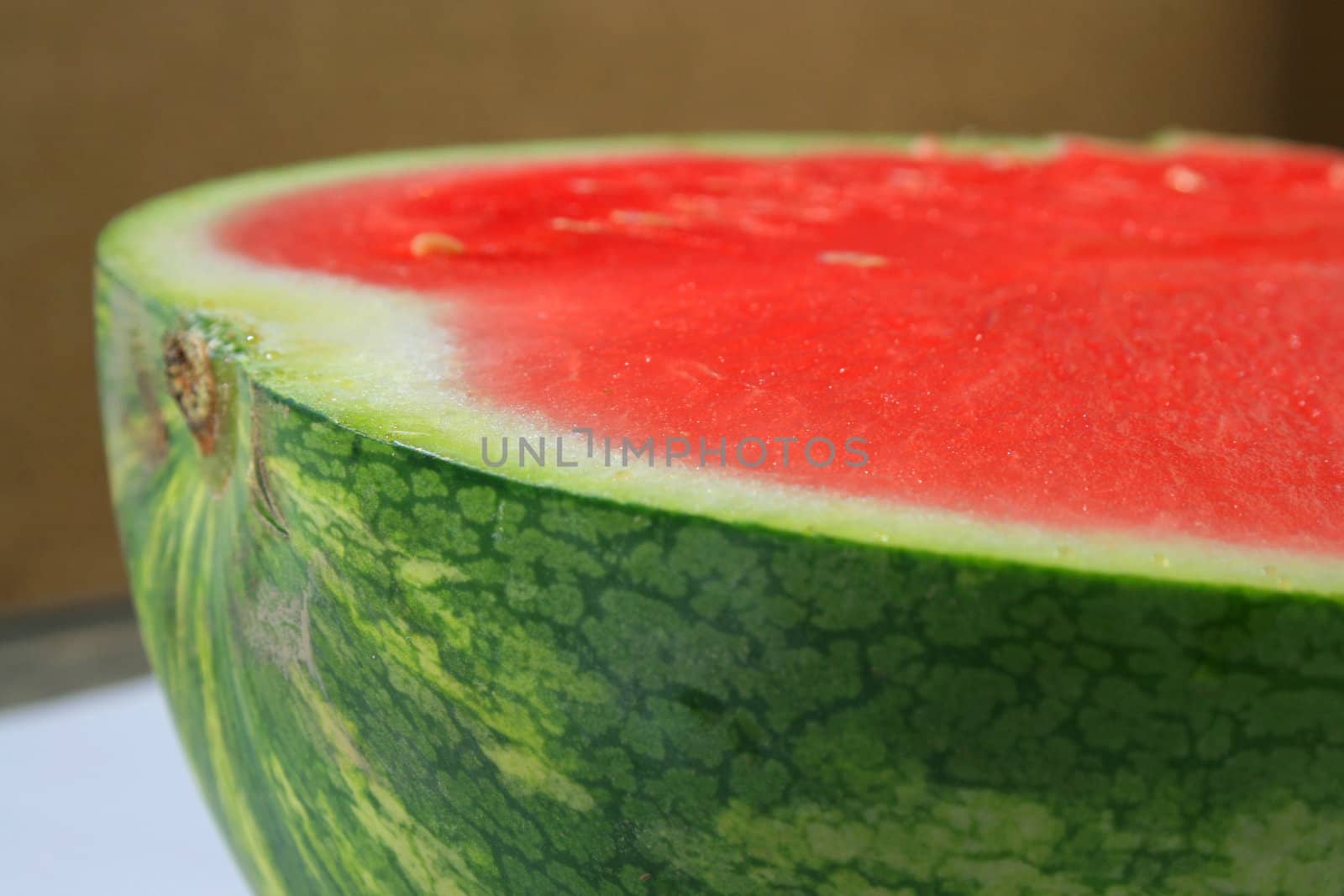 Close up of a big watermelon.

