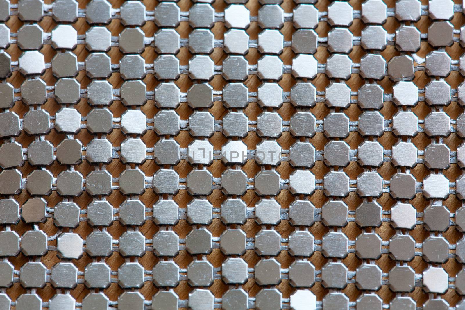 Background of metal diamond plate in silver color.