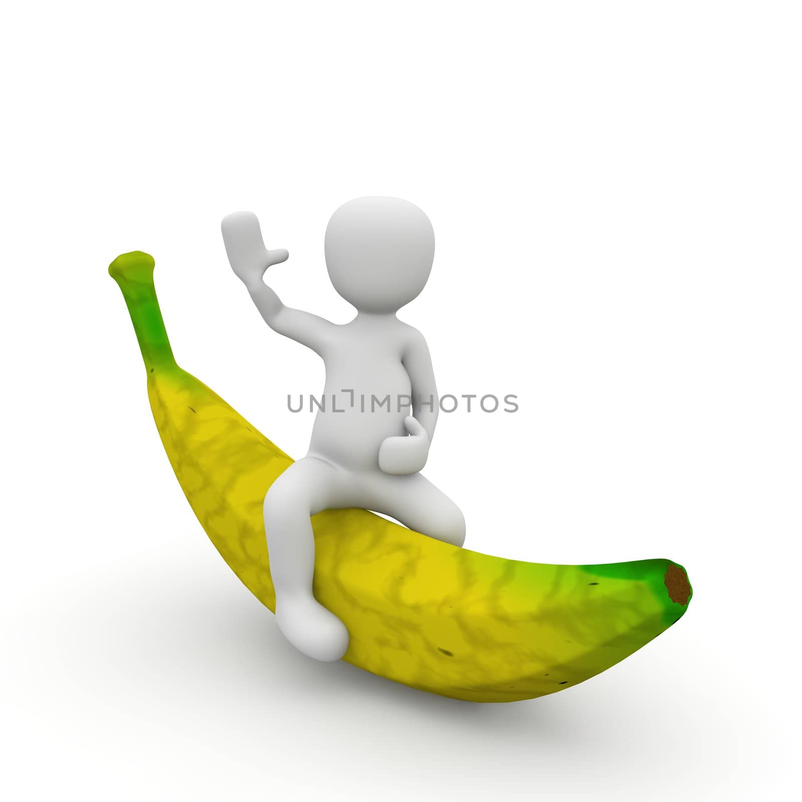 The ride on the banana is dangerous but very healthy