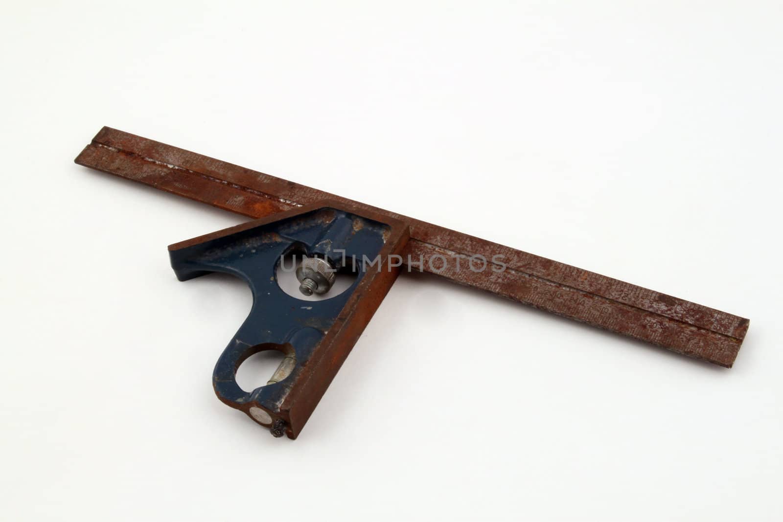 Carpenters square on a white background.