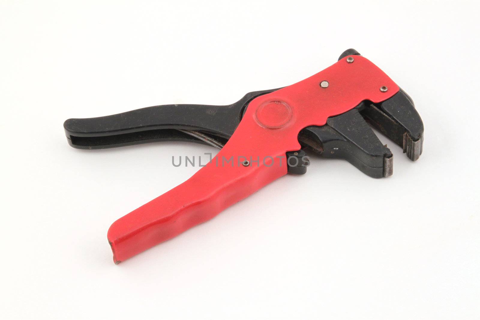 Wire strippers on a white background.