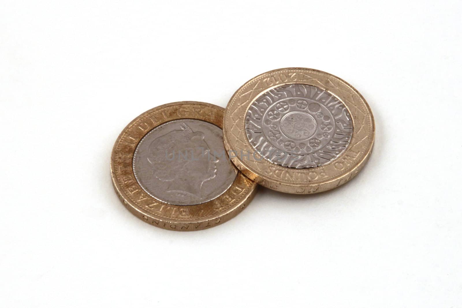 British (uk) currency on a white background.