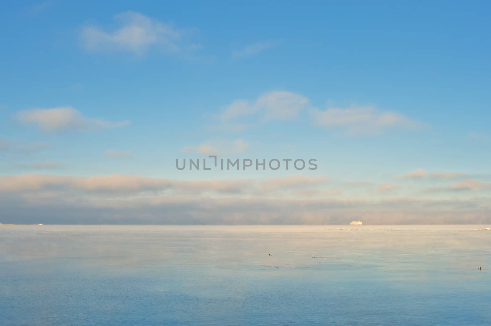 Panoramic view of cloud above the sea surface