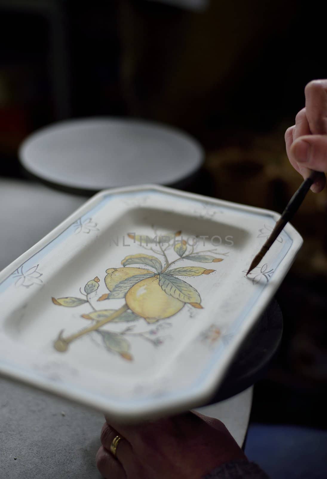  Traditional art of pottery's decoration in Tuscany