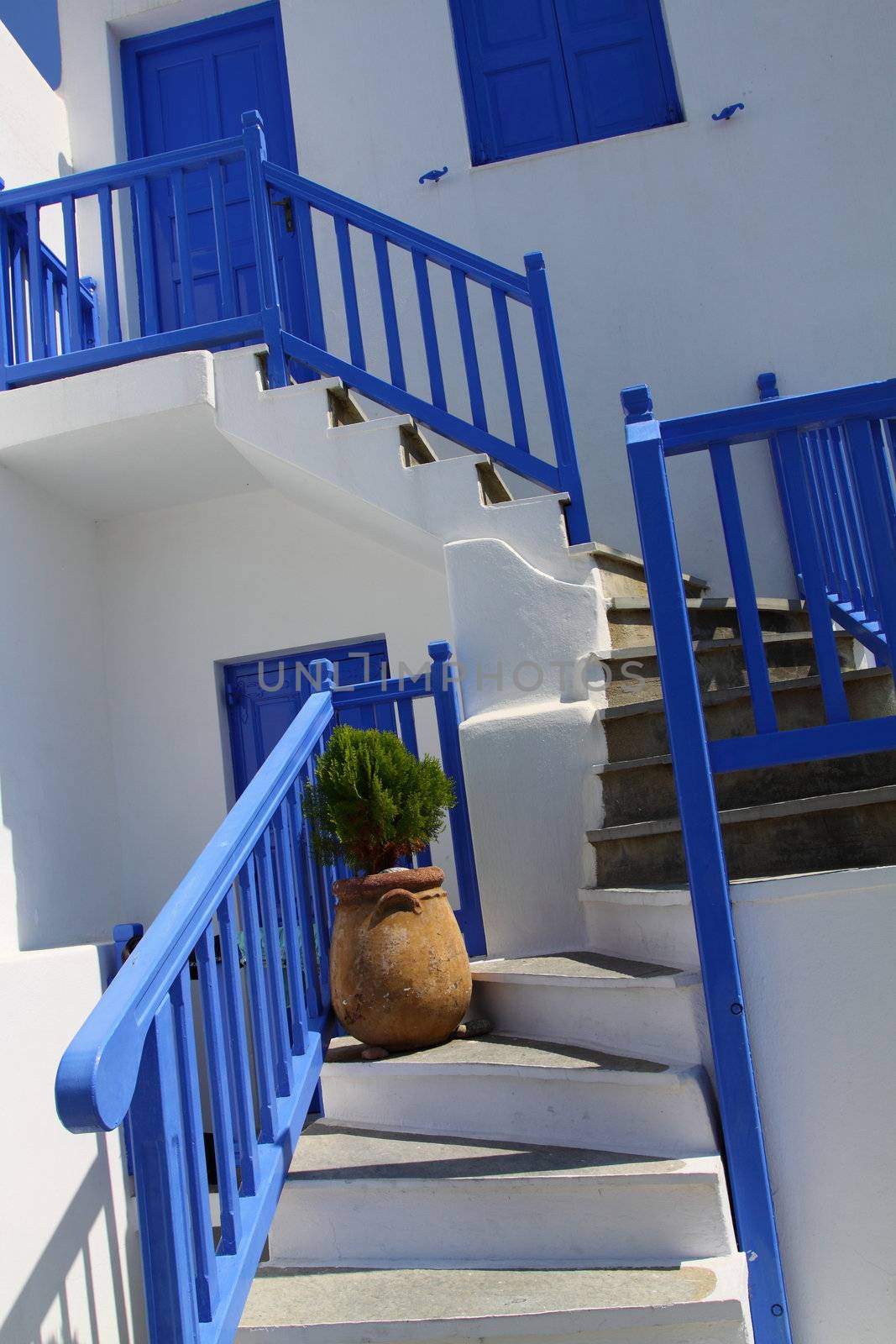 Traditional Cycladic architecture of Mykonos. (Greece, Cyclades) 