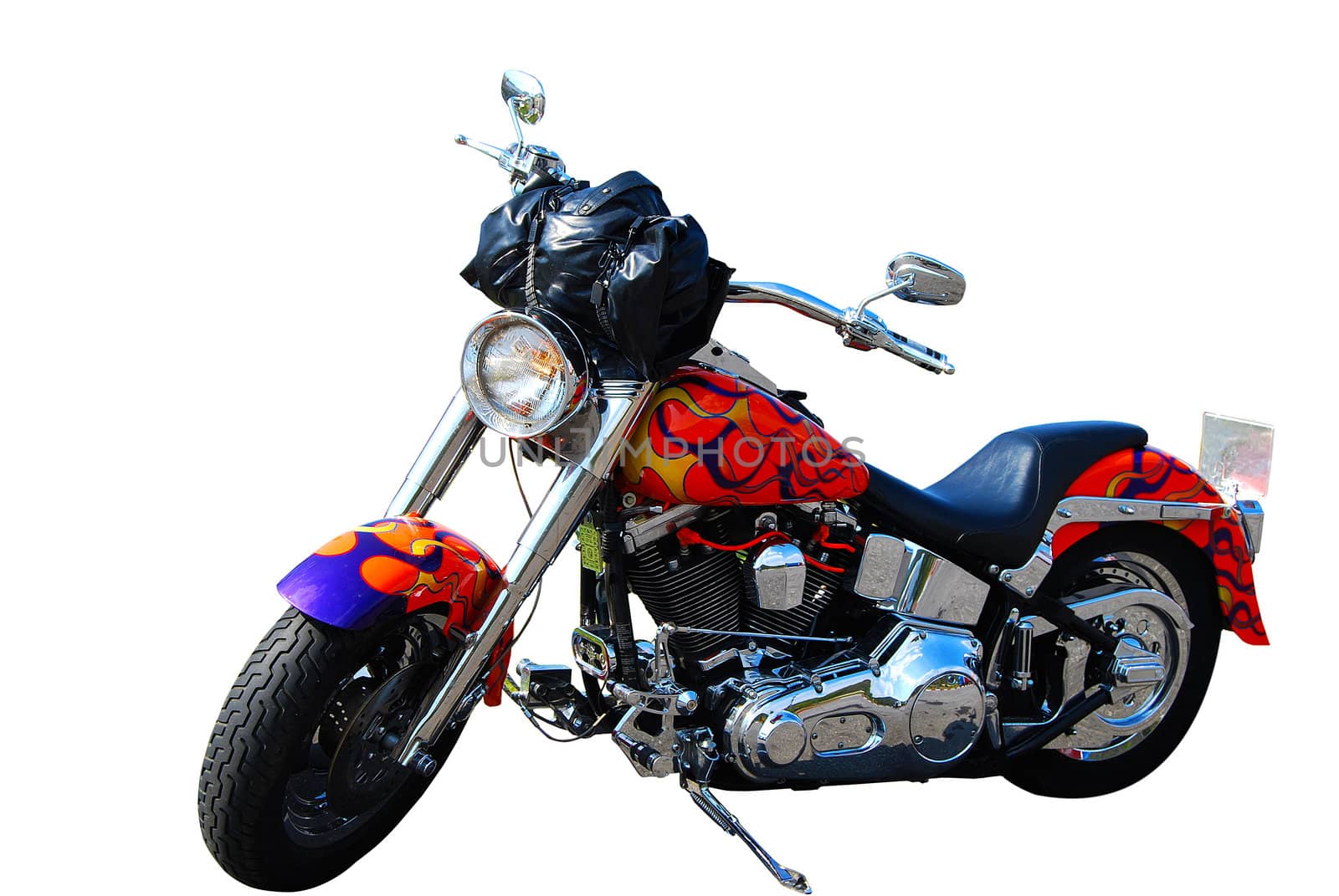 Colorful motorcycle by varbenov