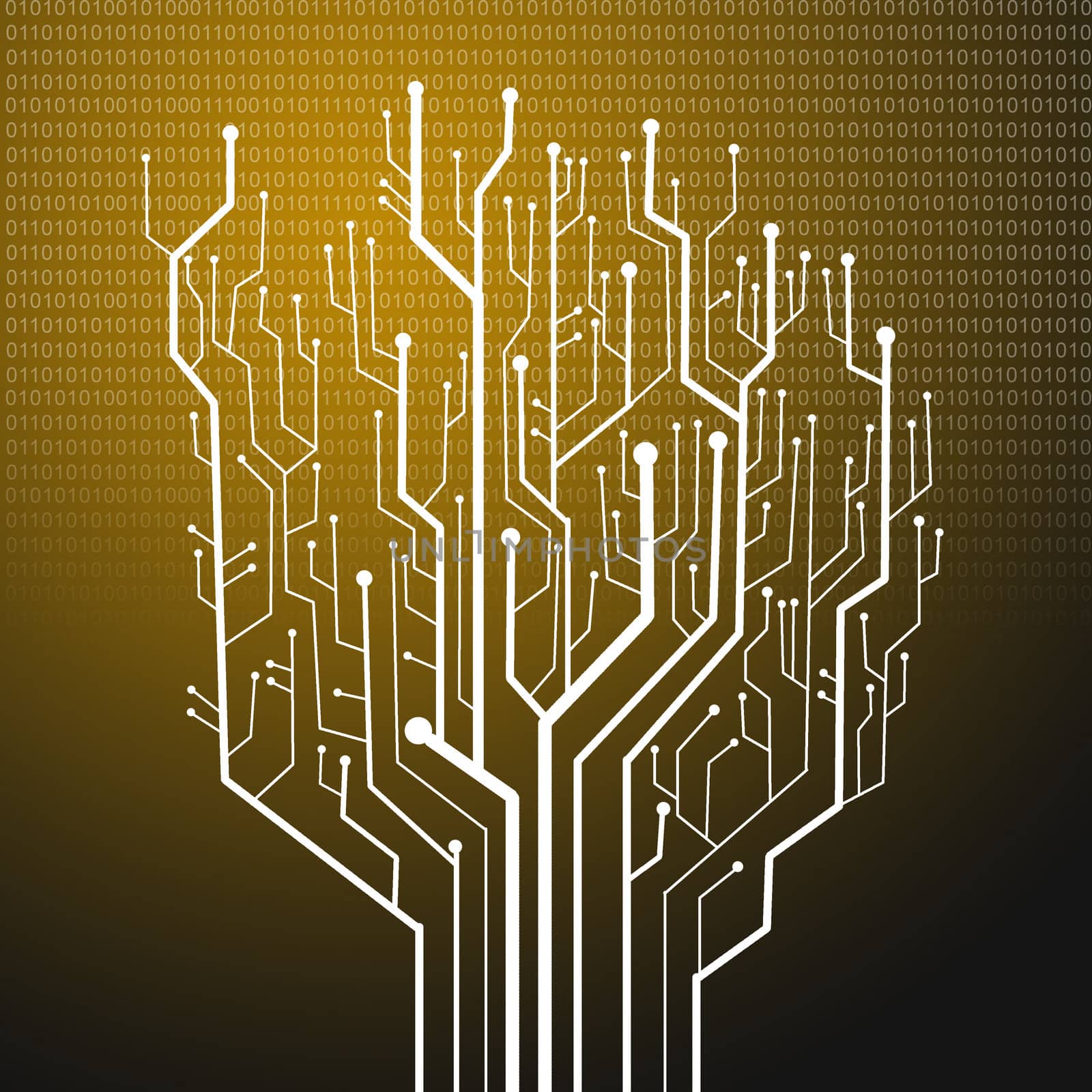 Circuit board tree shape,Technology background