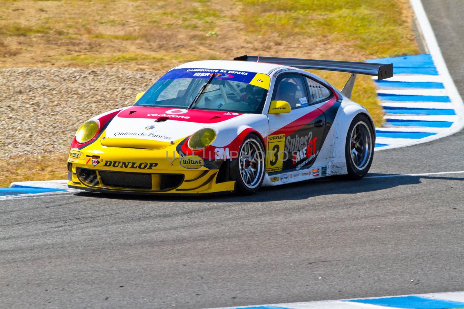 JEREZ DE LA FRONTERA, SPAIN - OCT 16: Manuel Giao races on Iber GT championship on October 16 , 2011, in Jerez de la Frontera , Spain