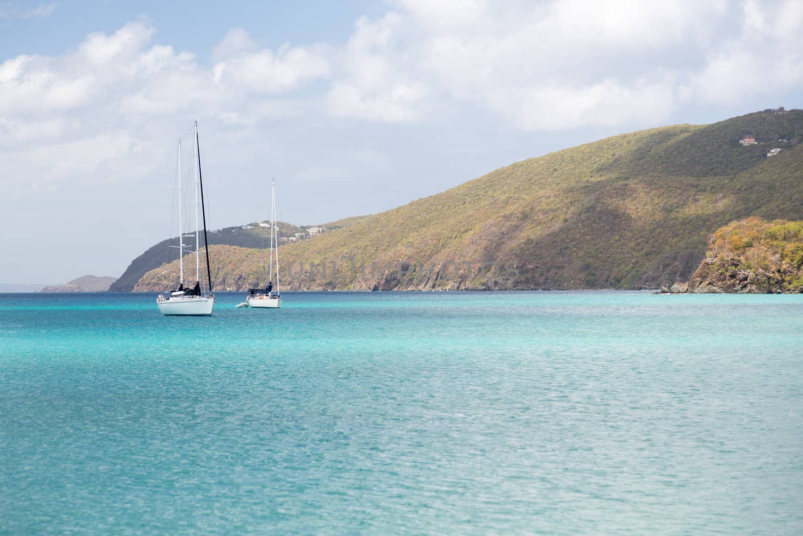 Brewers Beach bay scene on island of St Thomas in US Virgin Islands USVI