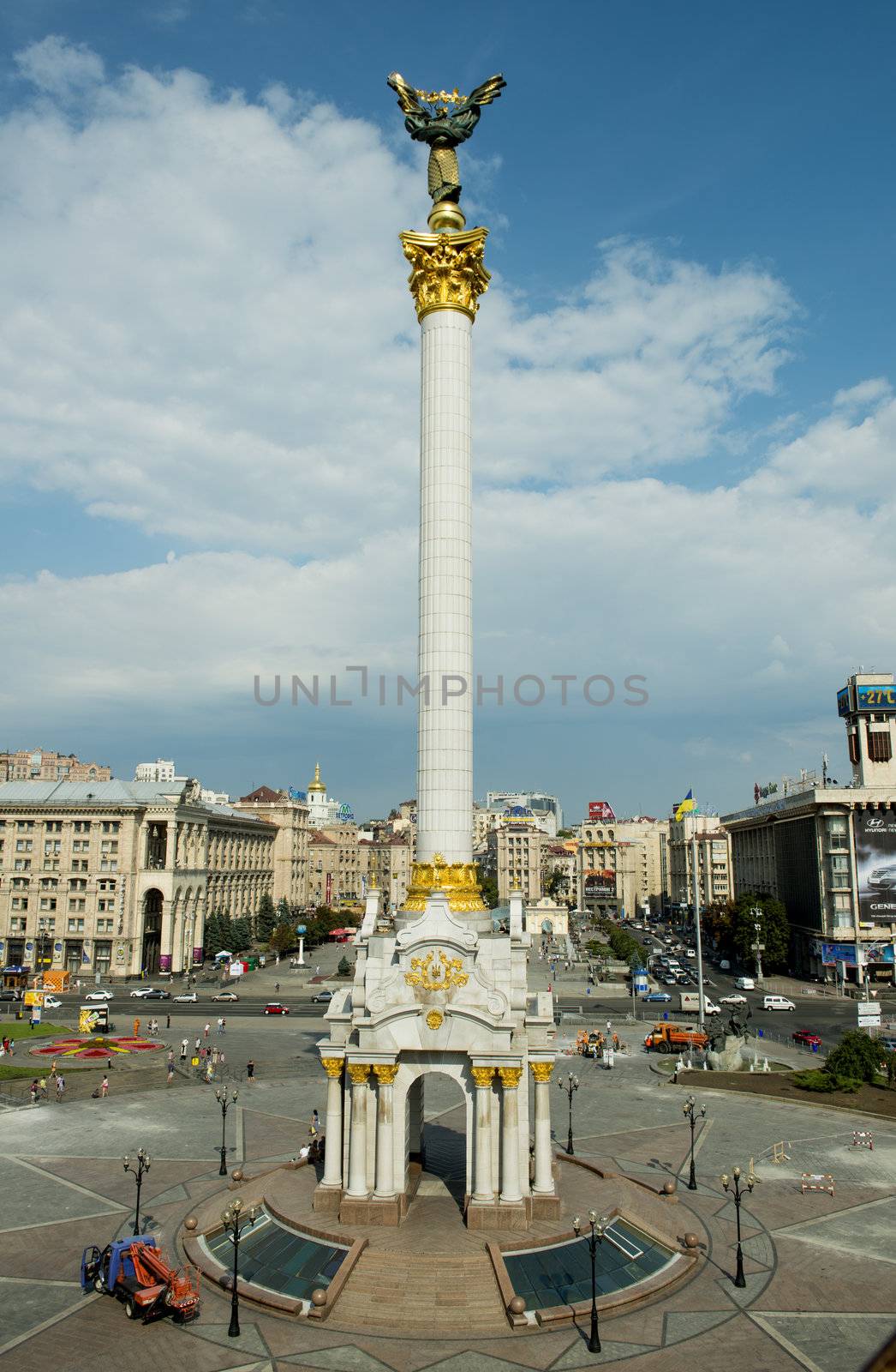 Kiev, Ukraina - August 2012. Independense square in Kiev.