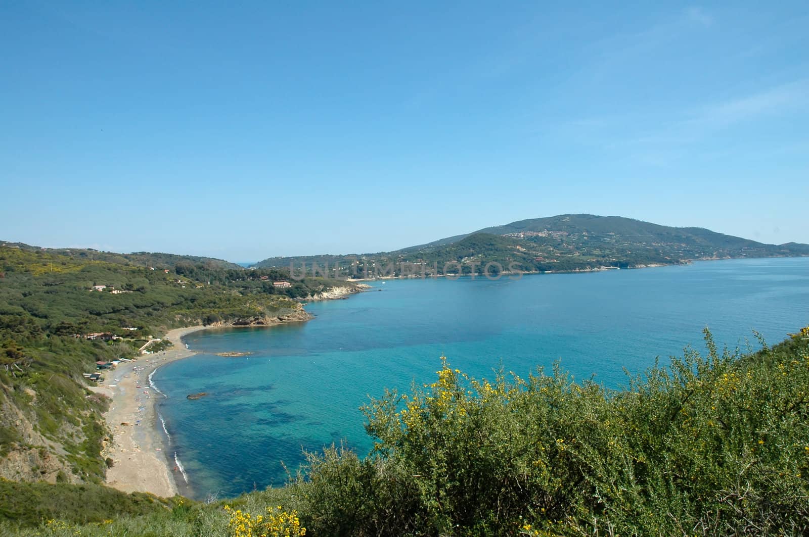 Overview of the coast of the island of Elba