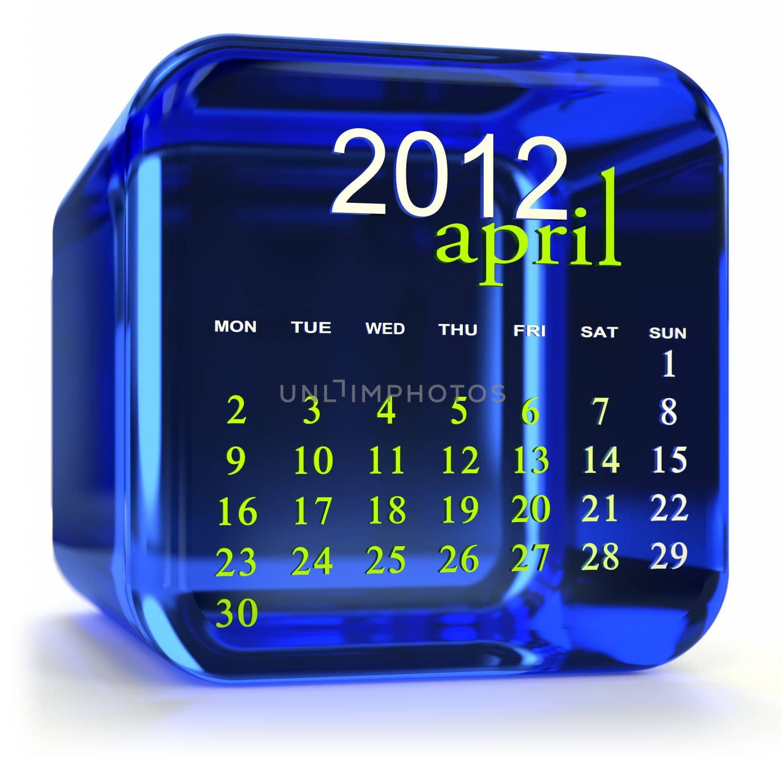 Blue April Calendar by OutStyle