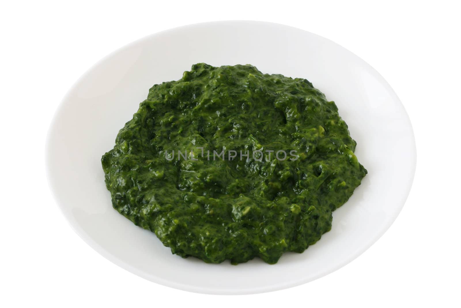 spinach on a plate