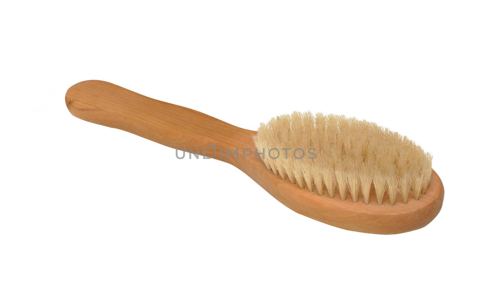 wooden soft body brush isolated by ozaiachin