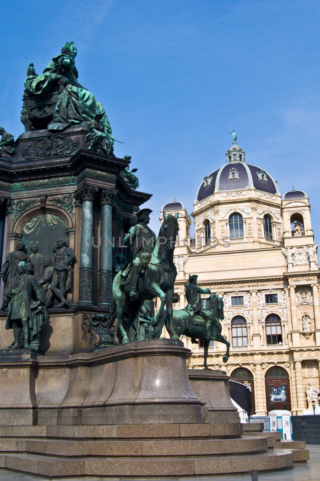 monument of Maria Theresia and the old museum in Vienna