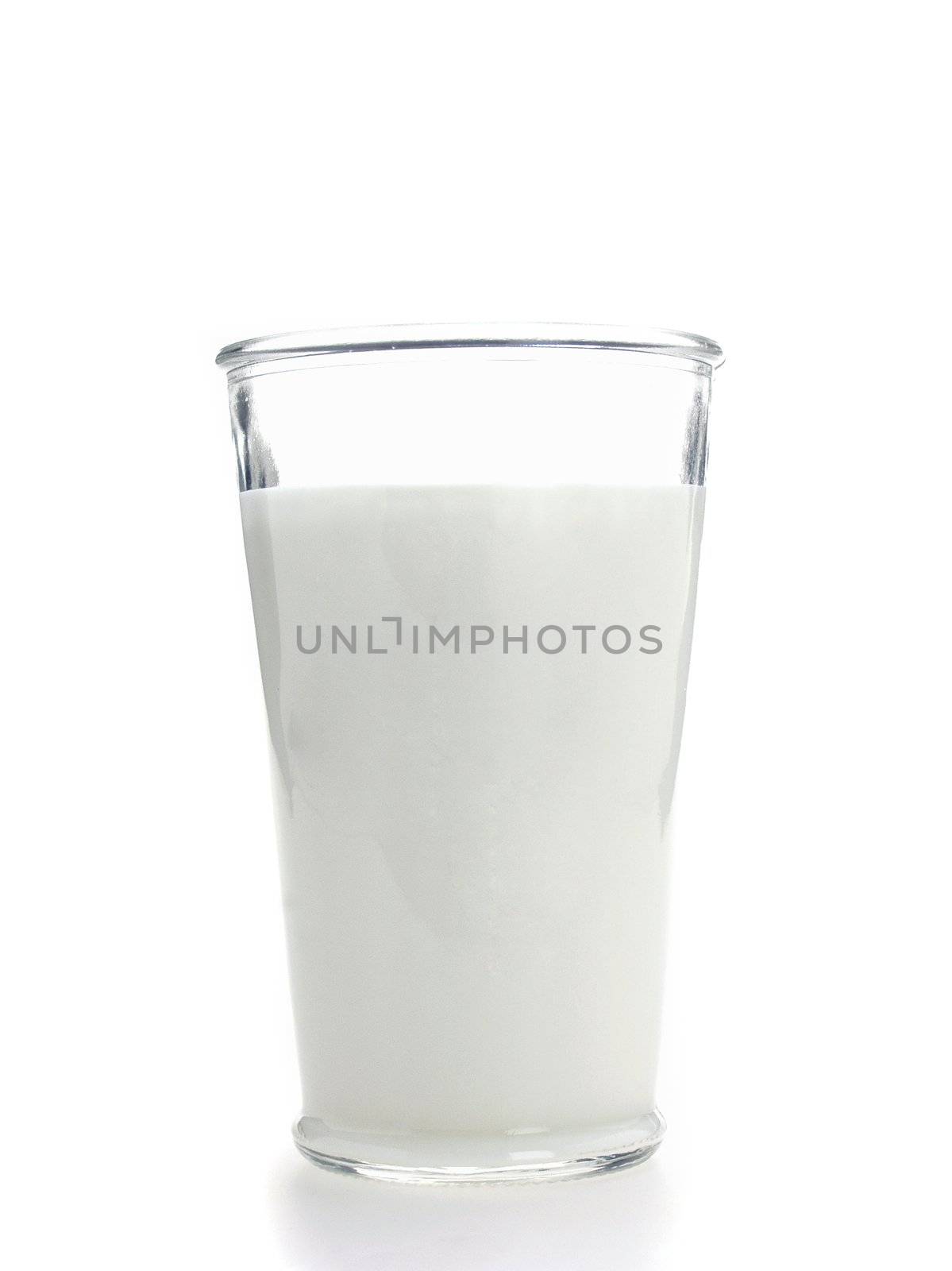 Glass of milk isolated on white by ozaiachin