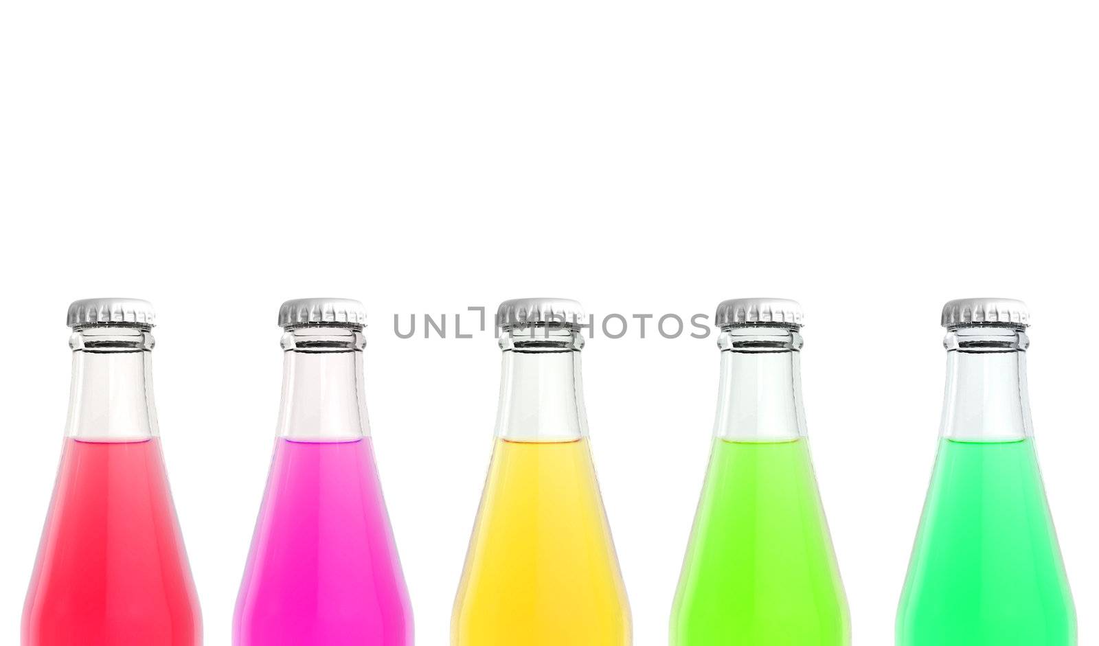 juice drink in glass bottles by ozaiachin