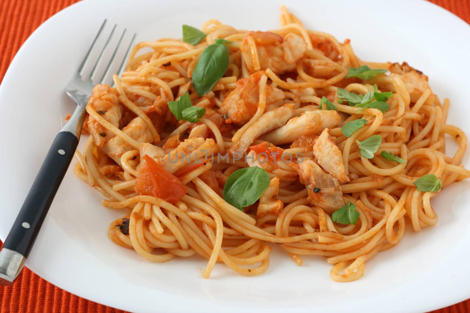 Spaghetti with seafood by nataliamylova