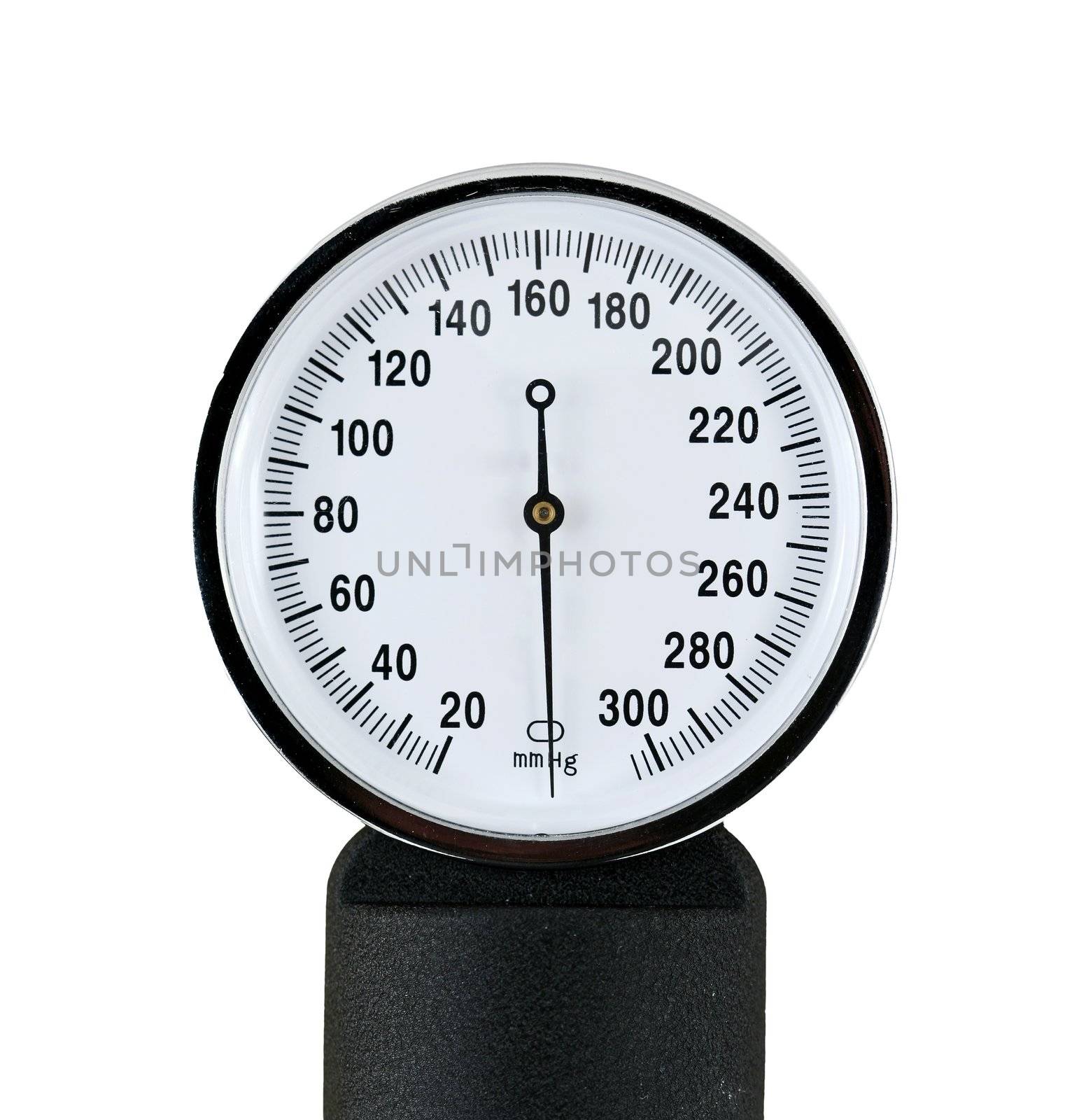 close up view of a sphygmomanometer