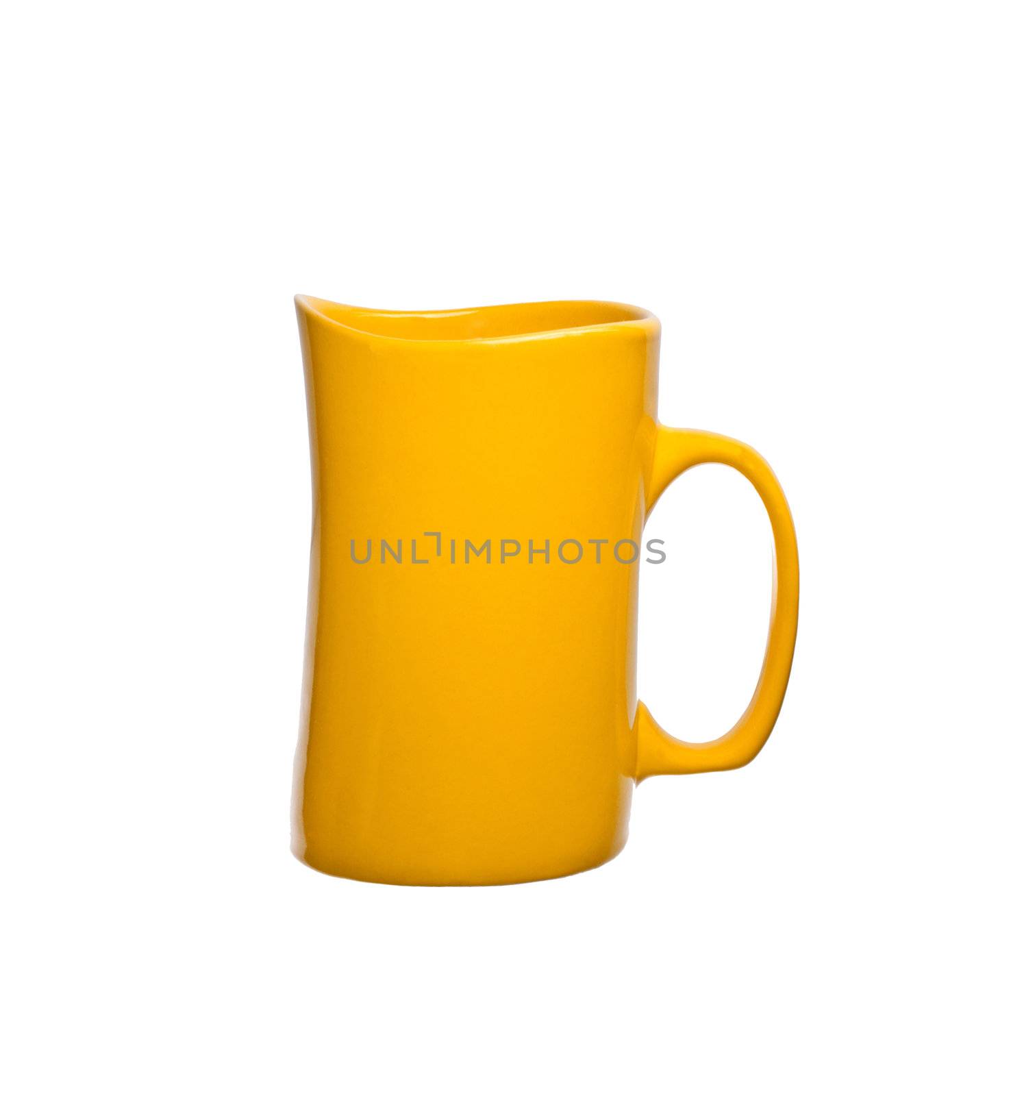 yellow cup object isolated on white background isolated by ozaiachin