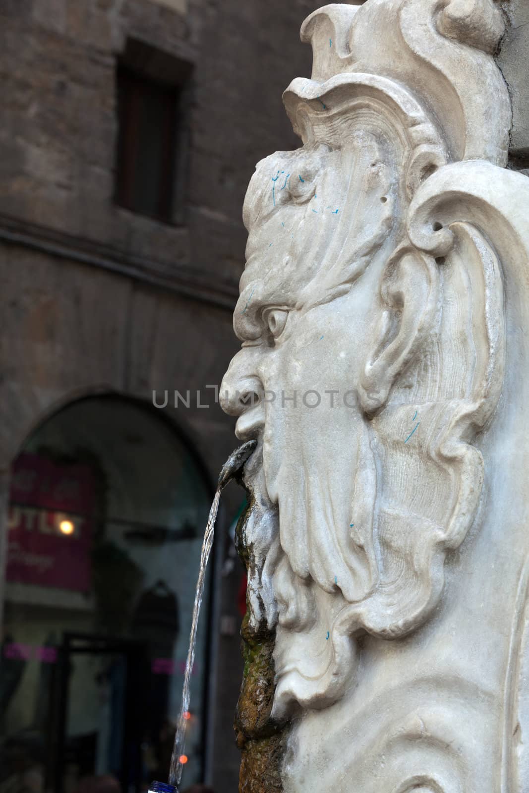 Florence - a picturesque fountain near Uffizi
