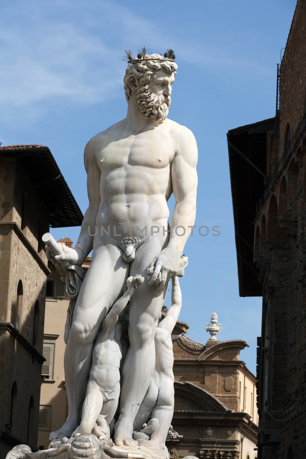 Fountain of Neptune by Bartolomeo Ammannati, in the Piazza della Signoria, Florence, Italy