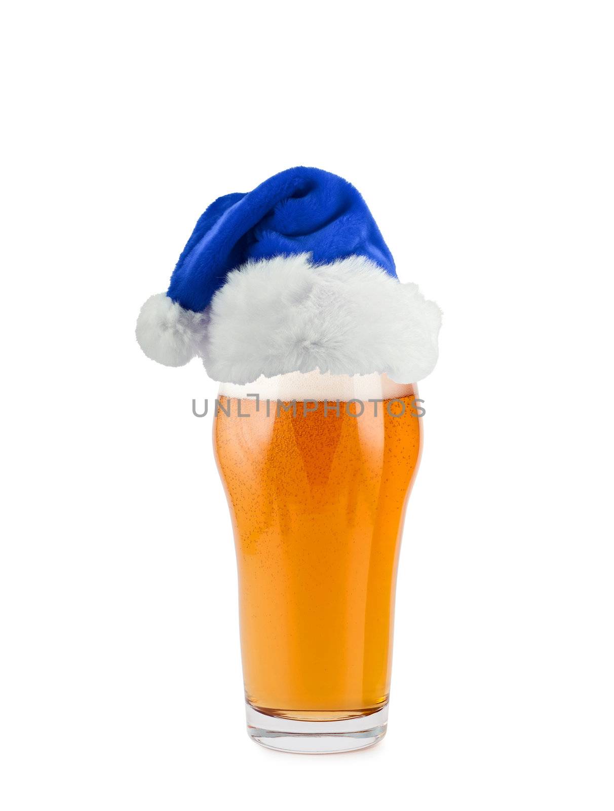 Santa Claus hat with beer
