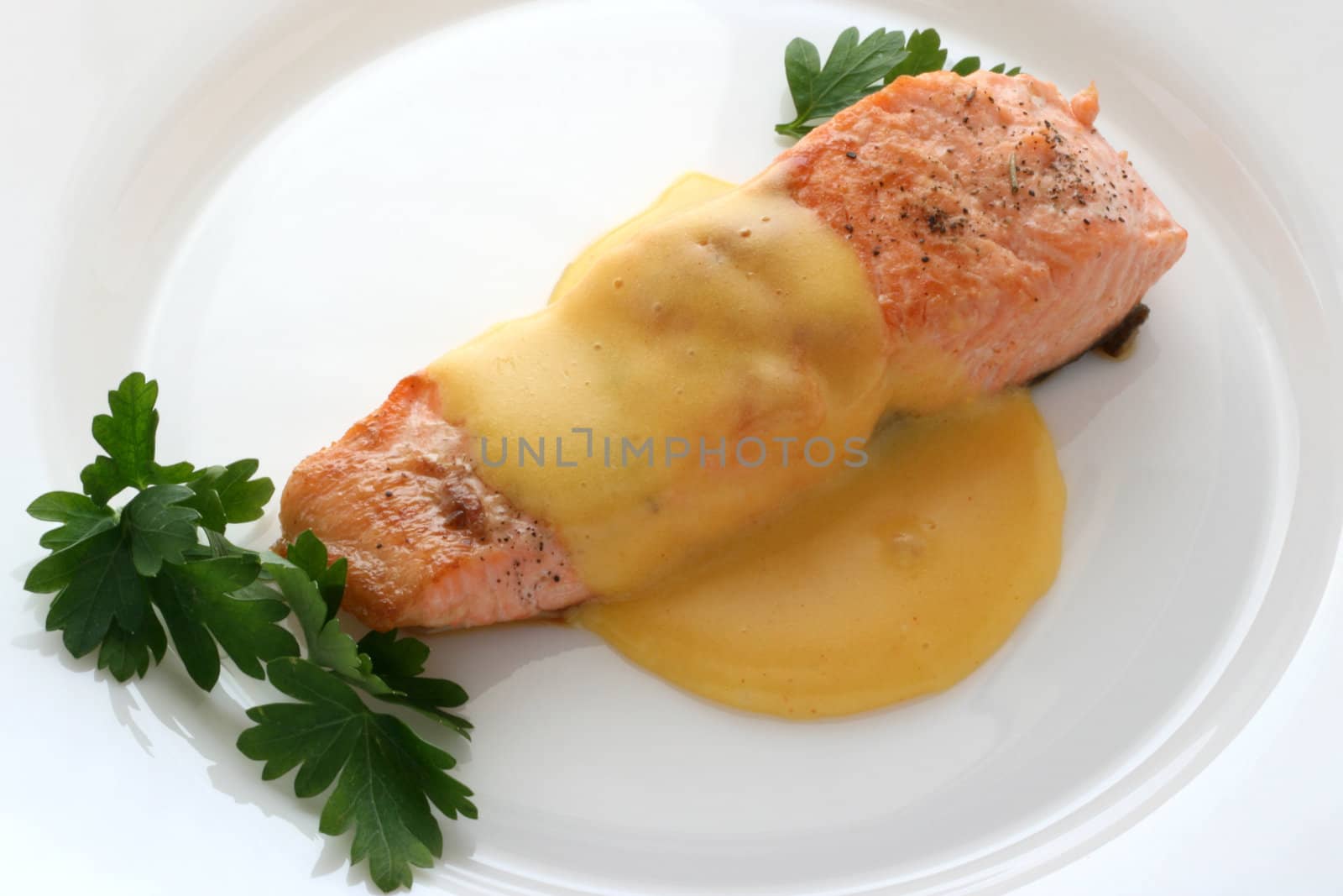 Salmon with sauce by nataliamylova