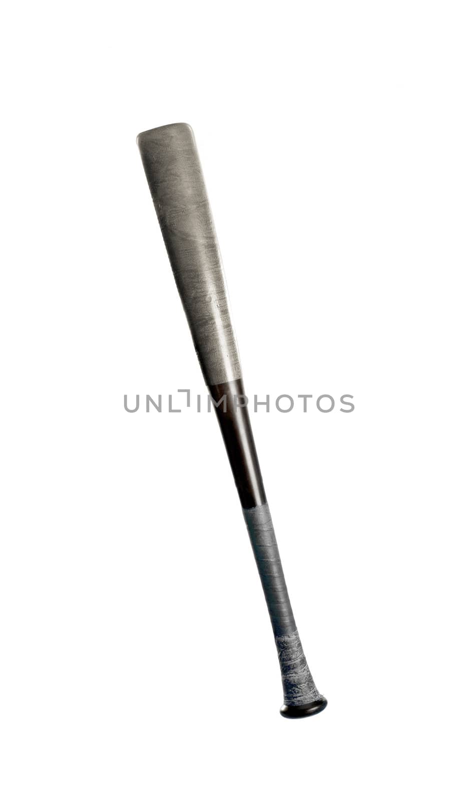 Aluminum baseball bat isolated on white