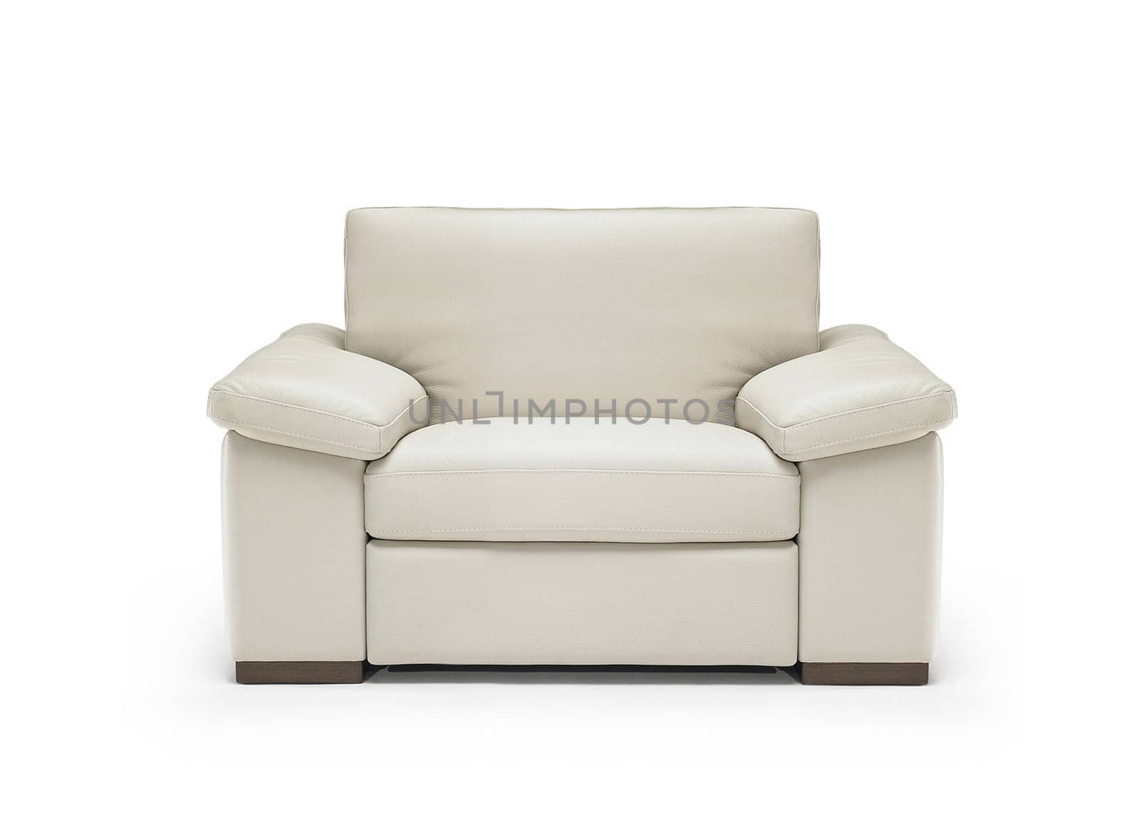 Image of a modern leather armchair isolated