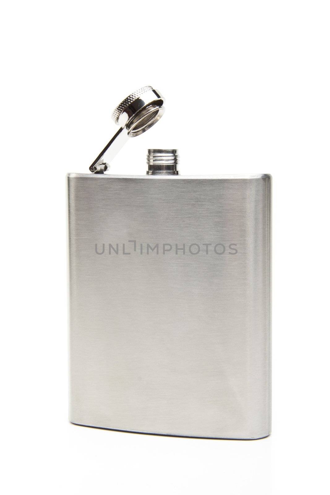 Whiskey flask isolated on white background by ozaiachin