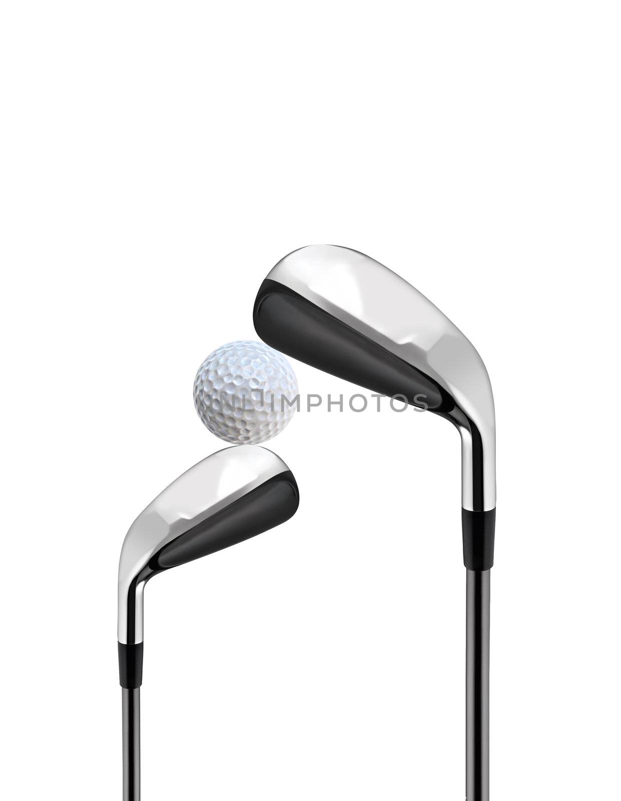 Golf Clubs isolated on white by ozaiachin