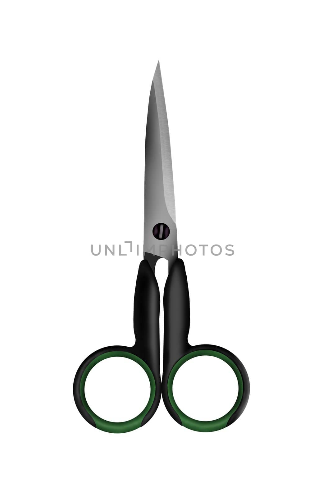 Scissors isolated on the white background